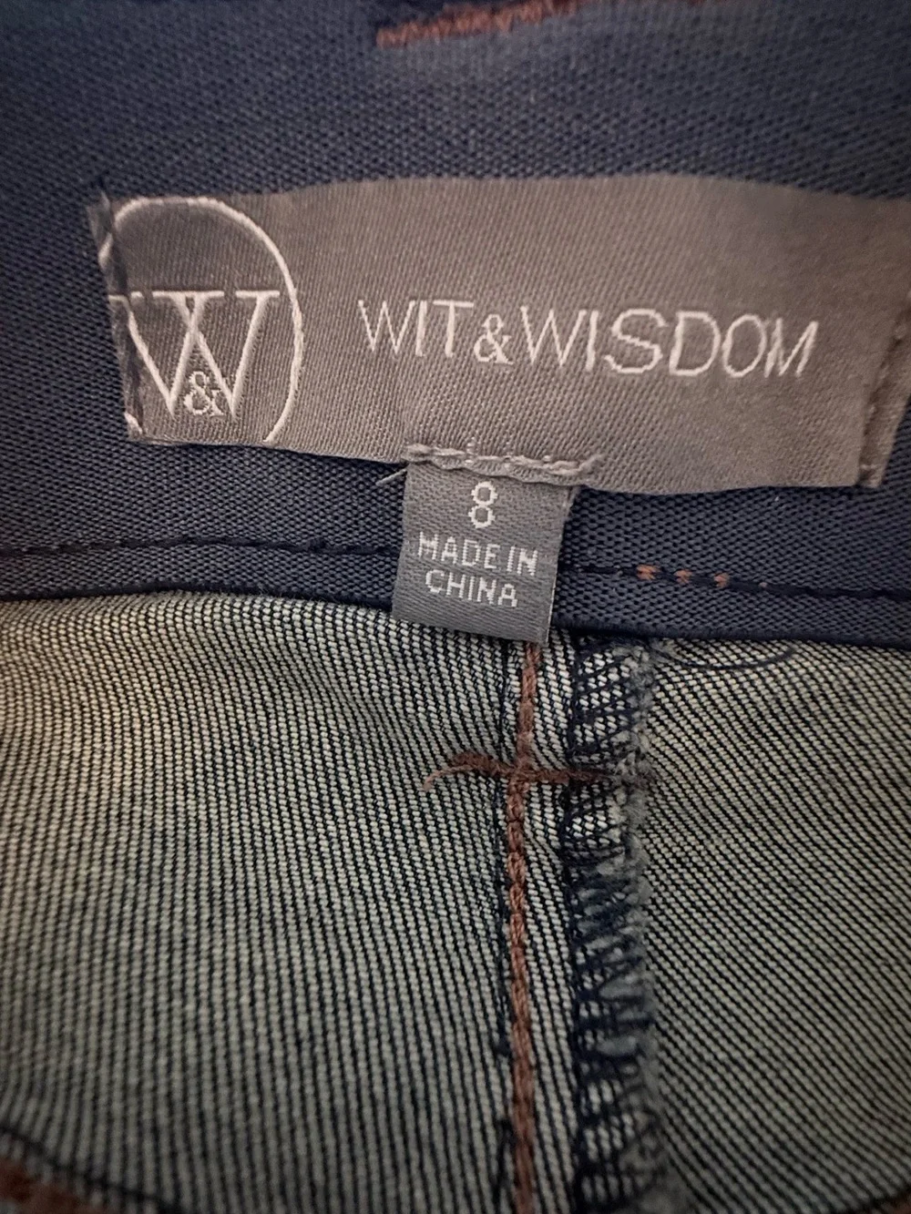 WIT& WISDOM  Women’s  Dark Blue Straight-Leg Jeans 0123